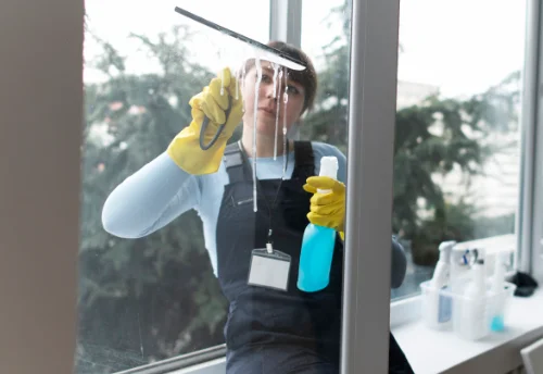 Nettoyage de vitres intérieures et extérieures à la Chomette